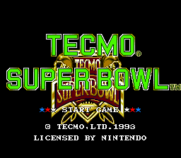 Tecmo Super Bowl (SNES)   © Tecmo 1993    1/5