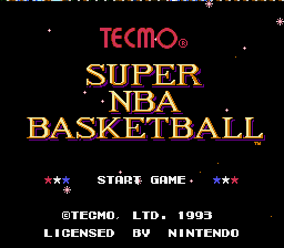 Tecmo Super NBA Basketball (SNES)   © Tecmo 1992    1/3