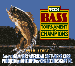 TNN Bass: Tournament Of Champions (SNES)   © ASC Games 1994    1/3
