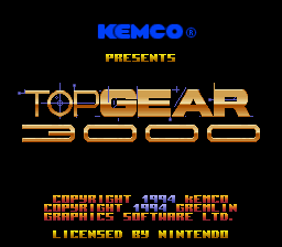 Top Gear 3000 (SNES)   © Kemco 1995    1/3