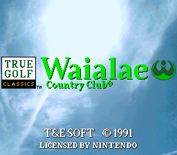 True Golf Classics: Waialae Country Club (SNES)   © T&E Soft 1991    1/3