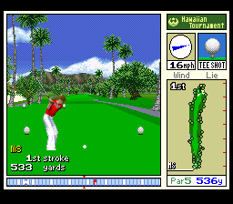 True Golf Classics: Waialae Country Club (SNES)   © T&E Soft 1991    2/3