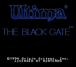 Ultima VII: The Black Gate (SNES)   © Pony Canyon 1994    1/3