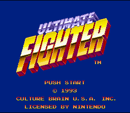 Ultimate Fighter (SNES)   © Culture Brain 1992    1/3