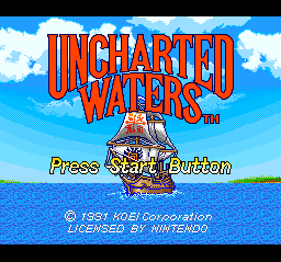 Uncharted Waters (SNES)   © KOEI 1992    1/3