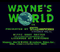 Wayne's World (SNES)   © THQ 1993    1/3