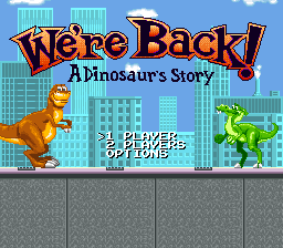 We're Back! A Dinosaur's Tale (SNES)   © Hi Tech Expressions 1993    1/3