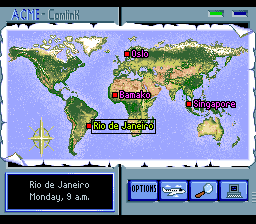 Where In The World Is Carmen Sandiego? (SNES)   © Hi Tech Expressions 1993    2/3