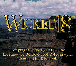Wicked 18 Golf (SNES)   © Bullet Proof 1993    1/3