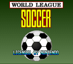World League Soccer (SNES)   © Imagineer 1991    1/3