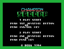 Champion Soccer (SG1)   © Sega 1984    1/3
