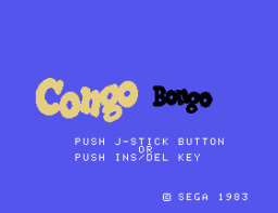 Congo Bongo   © Sega 1983   (SG1)    1/3