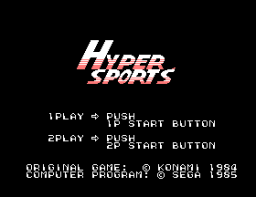 Hyper Sports (SG1)   © Sega 1985    1/2