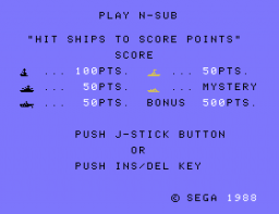 N-Sub (SG1)   © Sega 1983    1/2