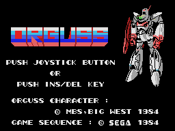 Orguss (SG1) &nbsp; &copy; Sega 1984 &nbsp;  1/3
