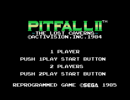 Pitfall II: The Lost Caverns (SG1)   © Sega 1985    1/2