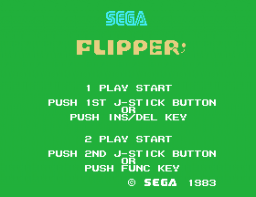 Sega Flipper (SG1)   © Sega 1983    1/2