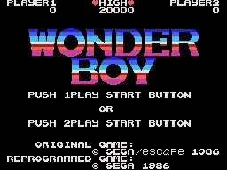 Wonder Boy (SG1)   © Sega 1986    1/4
