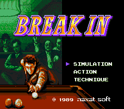 Break In (PCE)   © Naxat Soft 1989    1/2