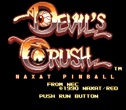 Devil's Crush (PCE)   © Interchannel 1990    1/2