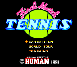 Final Match Tennis (PCE)   © Human 1991    1/2