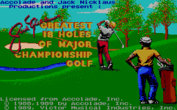 Jack Nicklaus Turbo Golf (PCE) &nbsp; &copy; Accolade 1989 &nbsp;  4/6