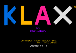 Klax (PCE)   © Tengen 1990    1/2