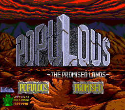 Populous: The Promised Lands (PCCD)   © Hudson 1991    1/3