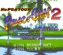 Power Golf 2 Golfer (PCCD)   © Hudson 1994    1/4