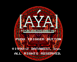 Psychic Detective Series Vol. 3: AYA (PCCD)   © DataWest 1992    1/4