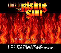 Lords Of The Rising Sun (PCCD)   © NEC 1992    1/4