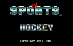 TV Sports Hockey (PCE)   © NEC 1993    1/3
