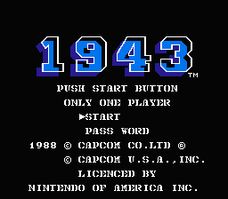 1943: The Battle Of Midway (NES)   © Capcom 1988    1/3