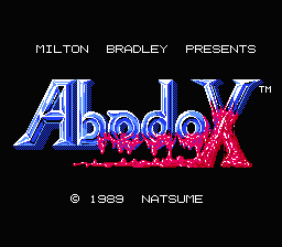 Abadox: The Deadly Inner War (NES)   © Milton Bradley 1989    1/3