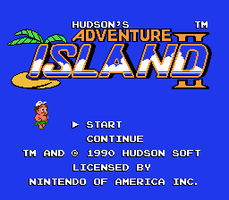 Adventure Island II (NES)   © Hudson 1991    1/3