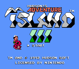 Adventure Island III (NES)   © Hudson 1992    1/3