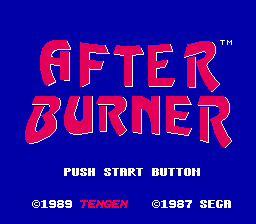 After Burner (NES)   © Tengen 1989    1/3