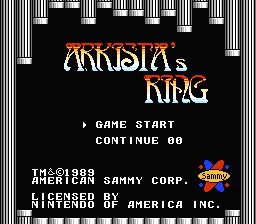 Arkista's Ring (NES)   © American Sammy 1990    1/3