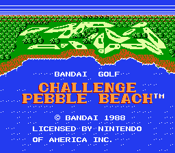 Bandai Golf: Challenge Pebble Beach (NES)   © Bandai 1989    1/3