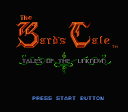 The Bard's Tale (NES)   © FCI 1990    1/3