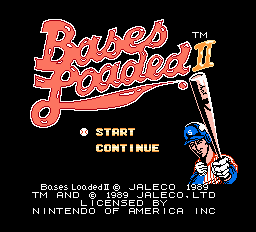 Bases Loaded II: Second Season (NES)   © Jaleco 1988    1/3