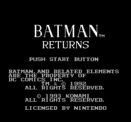 Batman Returns (1993 Konami #1) (NES)   © Konami 1993    1/3
