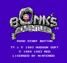 Bonk's Adventure (NES)   © Hudson 1993    1/3