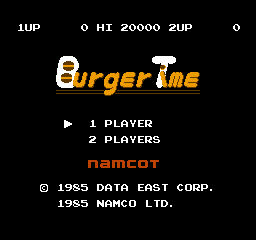BurgerTime (NES)   © Data East 1985    1/3