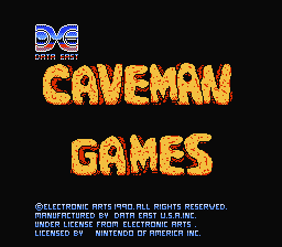 Caveman Games (NES)   © Data East 1990    1/3