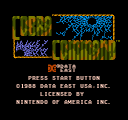 Cobra Command (1988) (NES)   © Data East 1988    1/3
