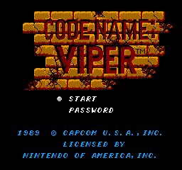 Code Name: Viper (NES)   © Capcom 1990    1/3