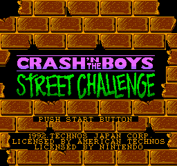 Crash 'N The Boys: Street Challenge (NES)   © American Technos 1992    1/3