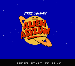 Dash Galaxy In The Alien Asylum (NES)   © Data East 1990    1/3