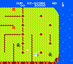 Dig Dug II (NES)   © Bandai 1986    2/3